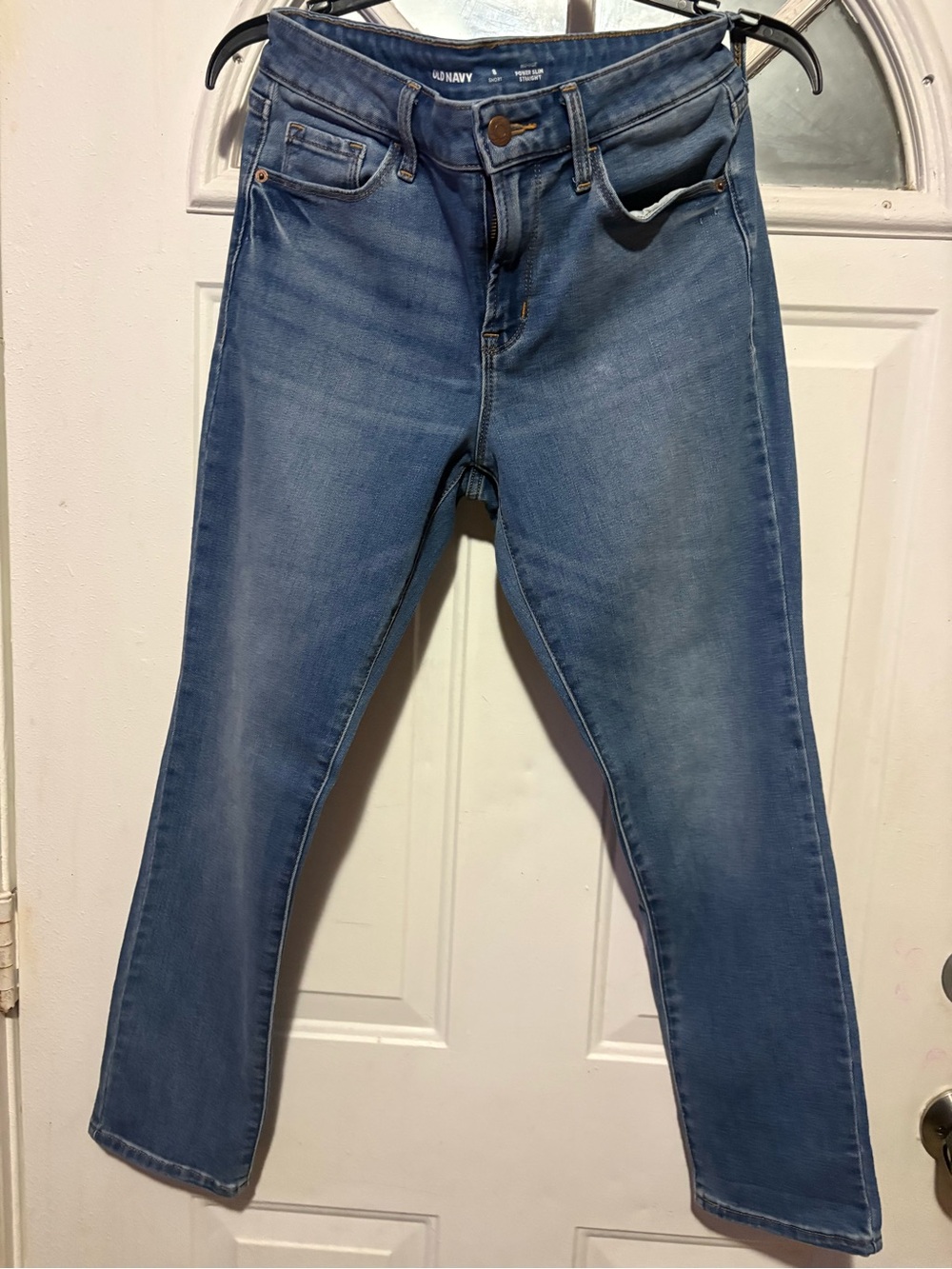 Old Navy Light Blue Mid-Rise Straight Leg Jeans